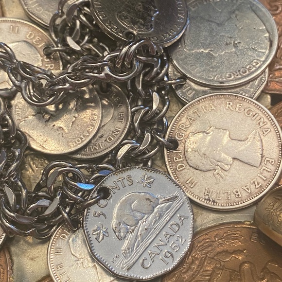 Sterling charm bracelet . 69 grams - Picture 6 of 12